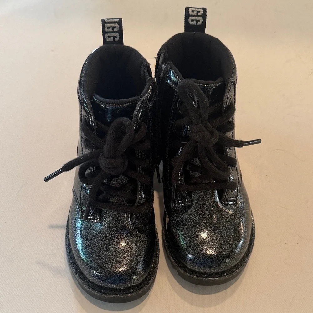UGG Kids Shiny Black Boots